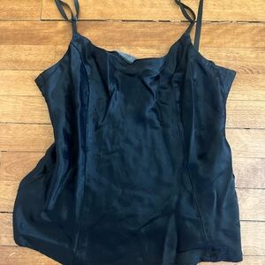 Elegant Black Satin Women's Top